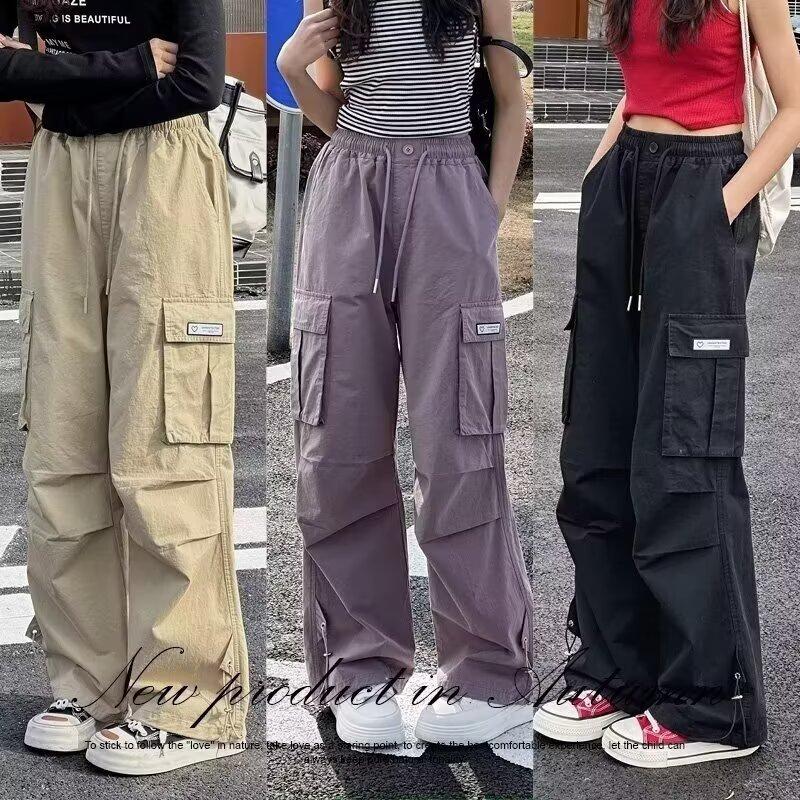 Girls Cargo Pants Kids Solid Color Pant Teenage Fashion Trousers Spring Autumn Children's Clothing Sports Wear