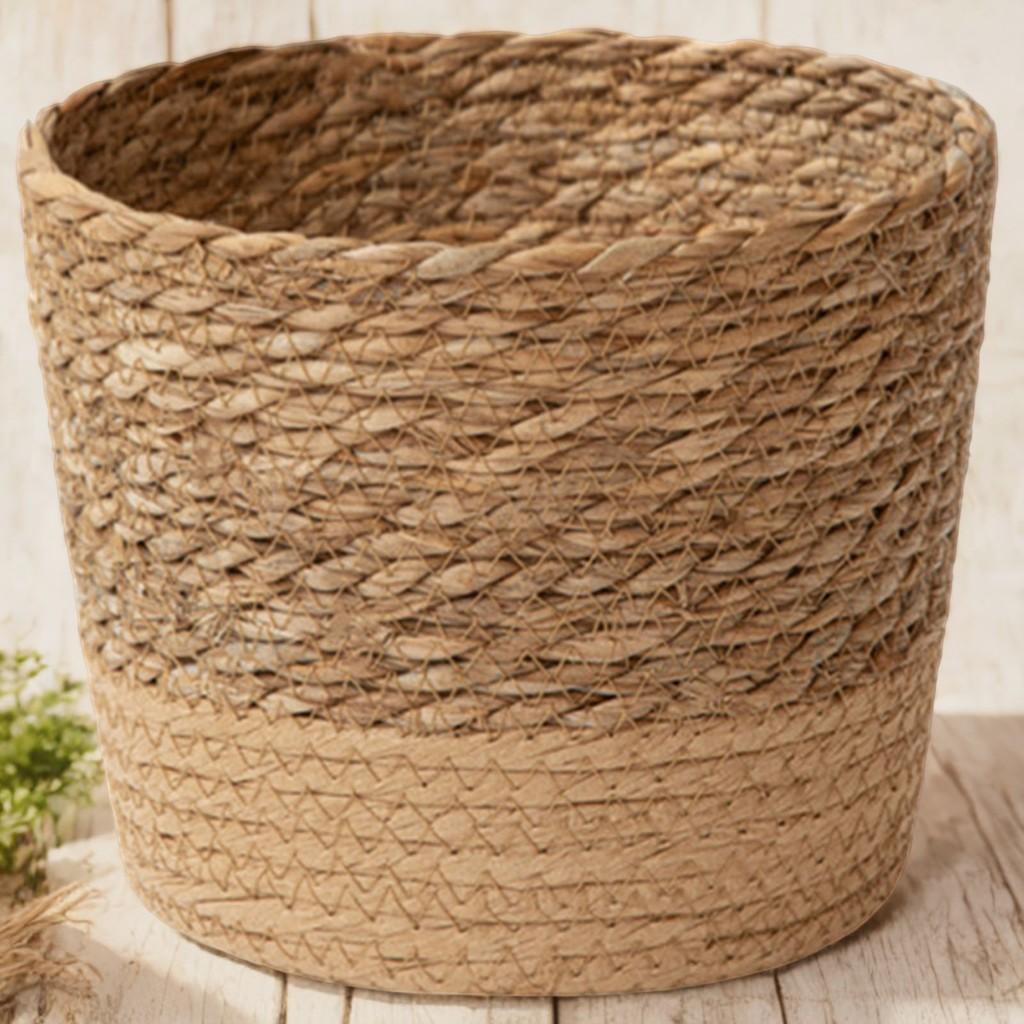 Nordic Flower Basket Rustic Woven Straw Flower Basket Large Capacity Storage Basket Garden Flower Pot for Home Decoration 1/3pcs