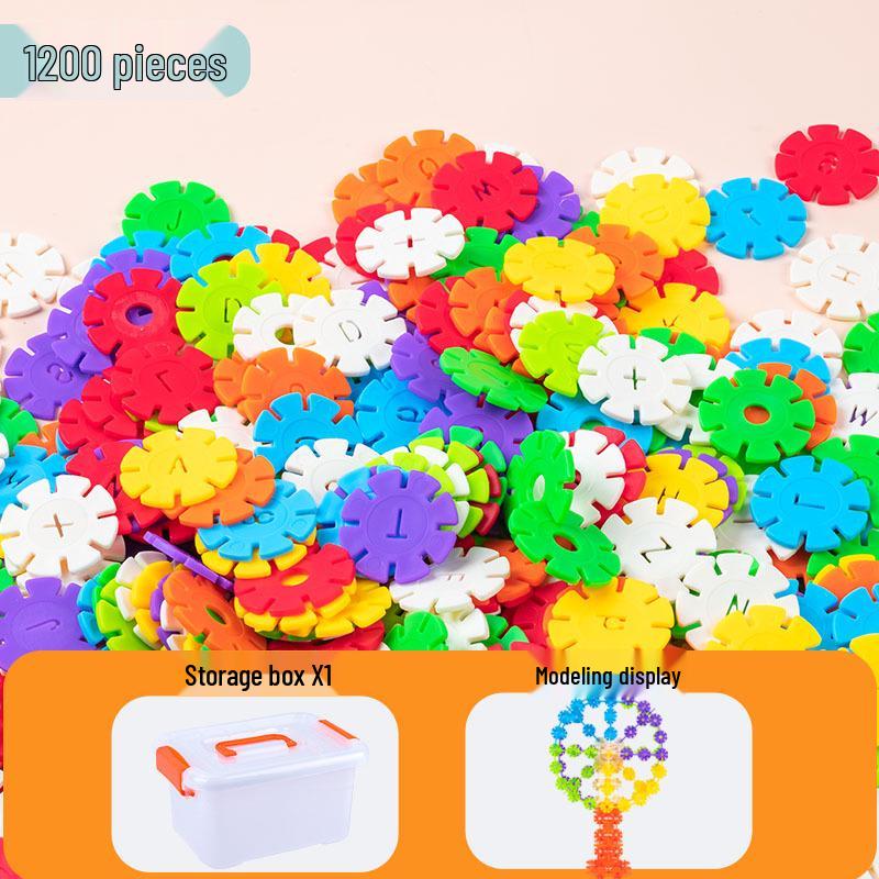 Children's Educational Snowflake Building Blocks - Early Learning Toy for Kindergarten