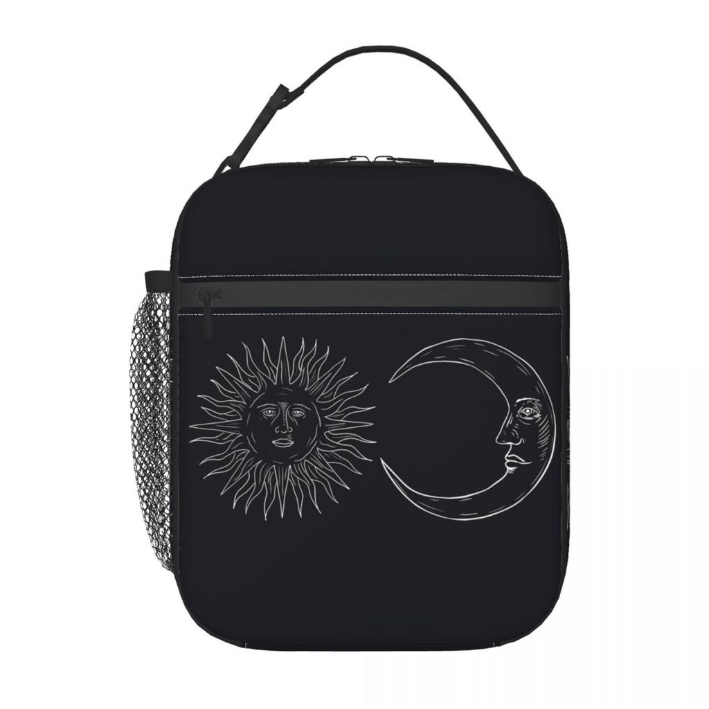 Mysterious Sun And Moon Insulated Lunch Bag for Kids School Cooler Thermal Food Box Tote Portable Lunch Boxes Container