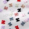 50Pcs Bow Resin Nail Art Decoration 3D Cream Color Bowknot Nail Charm Ornament Jewelry Diy Manicure Classic Accessory