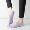 New Women Anti Slip Pilates Socks Five Toe Silicone Non-Slip Yoga Sock Bandage Ballet Dance Ladies Fitness Sports Cotton Sock