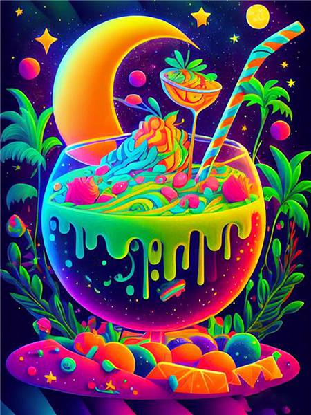 2023 Ice Cream Cup 5D Diamond Painting New Collection Mosaic Landscape Cross Stitch Embroidery Kit Cartoon Rhinestone Decor