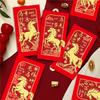 6Pcs 2026 Year Of The Horse Red Envelopes Luck Money Bag Spring Festival Bless Pocket Red Packet  Year Decoration Gift