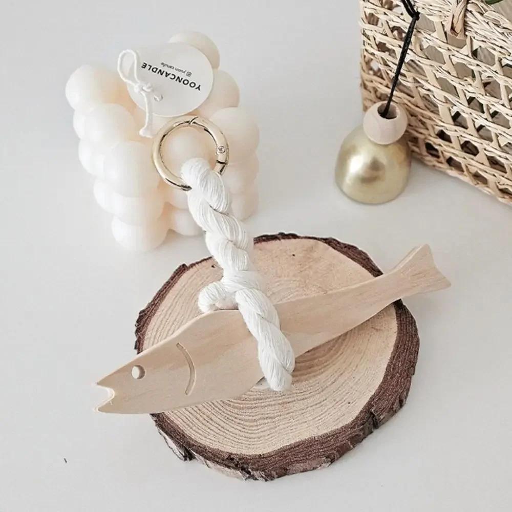 Funny Wooden Door Pendant Ultra-thin Fish Car Ornament Lightweight Saves Space Wall-mounting Fish Hangable Pollack Charm Crafts