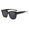 Stylish UV Protection Polarized Clip-On Sunglasses for Women - Large Frame & Color-Changing, Compatible with Myopia Glasses