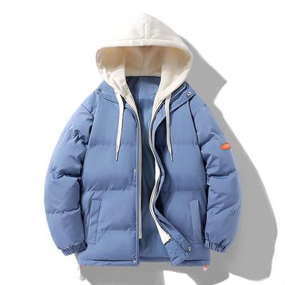 2025 Men's Trendy Youth Thickened Winter Cotton Jacket, Faux Two-Piece Design, Couple's Winter Coat