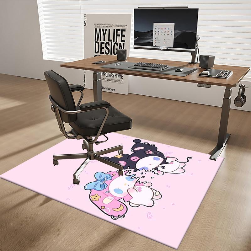 Anime Cartoon Design Office Chair Mat Non-Slip Carpet for Home Decor, Suitable for All Seasons - Perfect Gift for Anime Lovers!E029