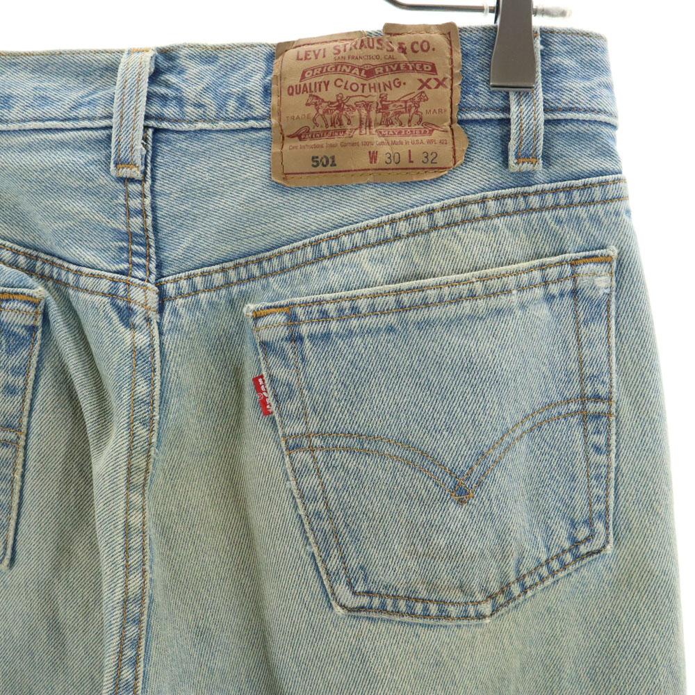 Levi's 90s 501 Old Denim pants W30 Wash blue Jeans button fly Men's Used