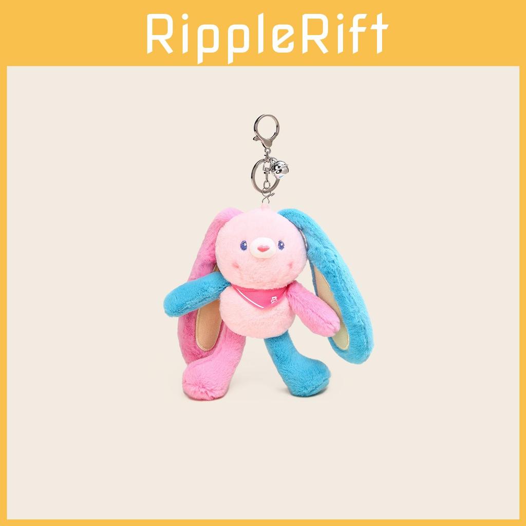 Color Cartoon Cute Blocked Rabbit Plush Toy Pendant With Stretchable Ears