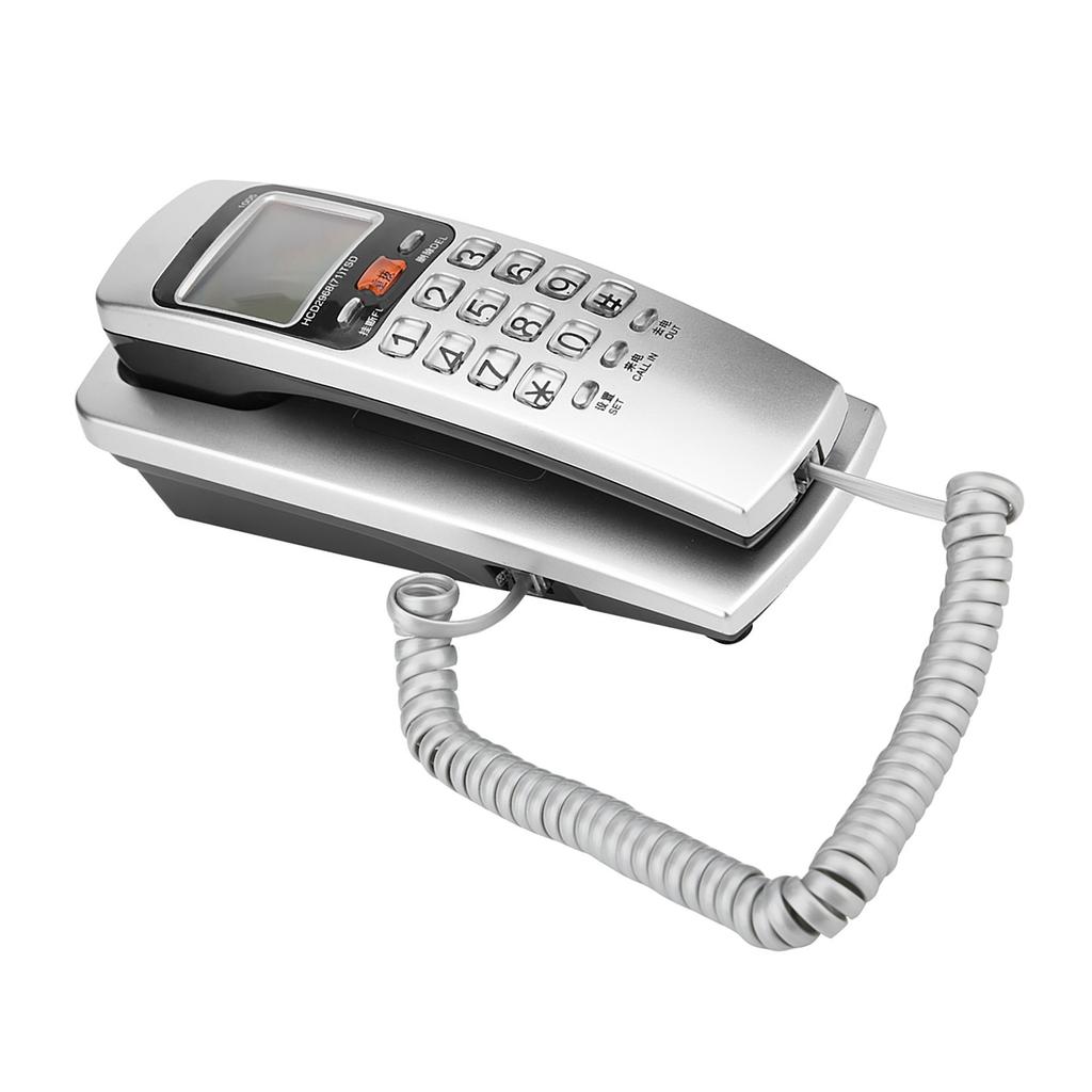 FSK DTMF Caller ID Telephone Corded Phone Desk Put Landline Fashion Extension Telephone for Home