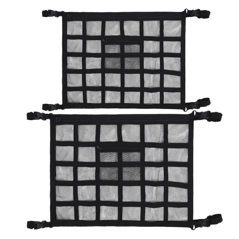 Car Ceiling Cargo Net Strong Load-Bearing Mesh Car Roof Storage Organizer Large Capacity Space Saving Car Ceiling Net Storage