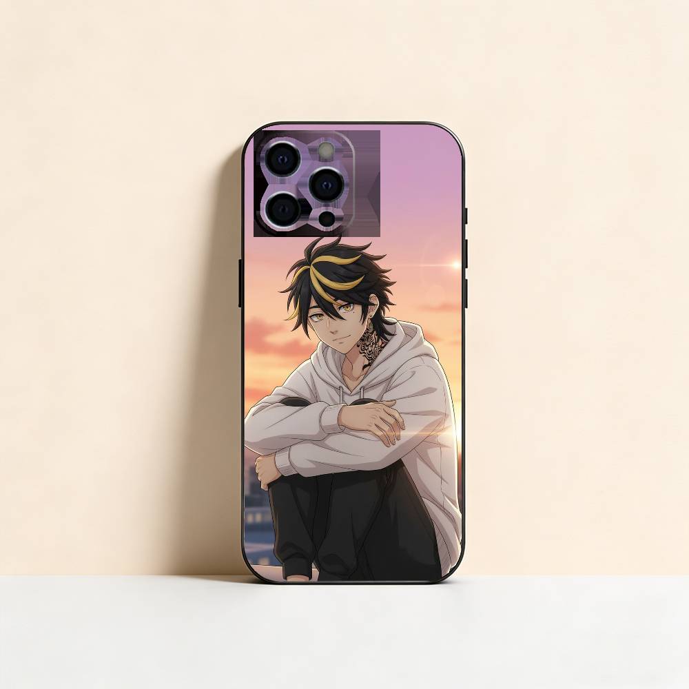 Kazutora Hanemiya T-Tokyo R-Revengers Phone Case For iPhone 17,16,15,14,13,12,11 Plus,Pro Max,XS,Soft Silicone Black Cover iPhone17promax