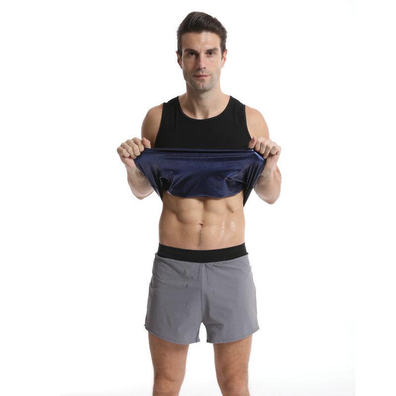 Herren-Saunaanzug: Schweißinduzierende Fitness-Körperformende Weste zum Laufen & für die Taillenkontrolle.