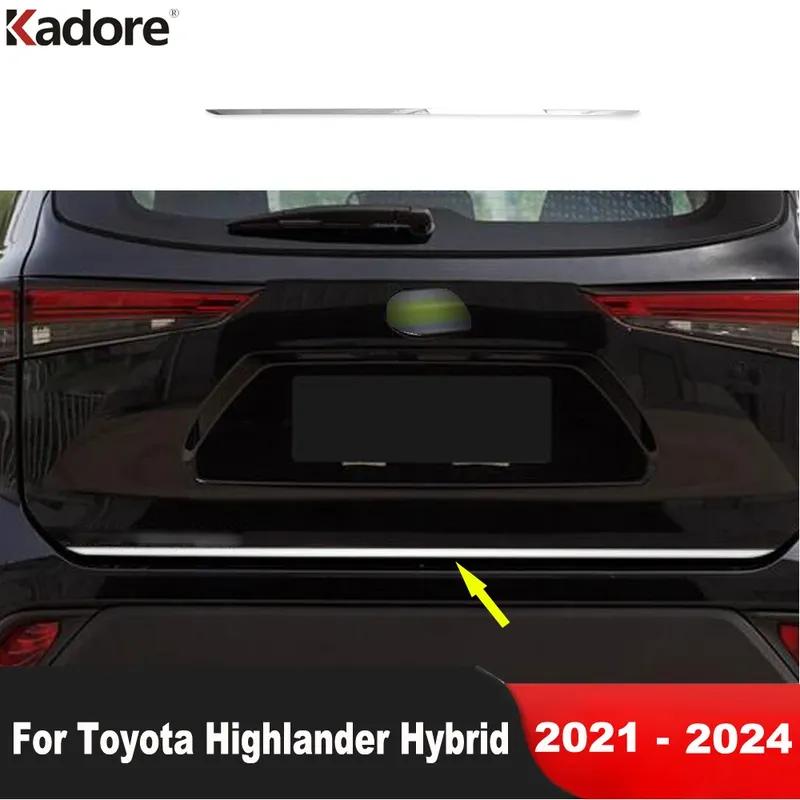 For Toyota Highlander XU70 Kluger Hybrid - 2024 Steel Rear Trunk Lid Cover Trim Tailgate Molding Strip Car Accessories
