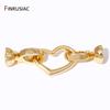 Multi Styles 18K Gold Plated Brass Heart/Round/Oval Pearl Clasps Connector For Jewelry,Clasps For Jewelry Making Supplies