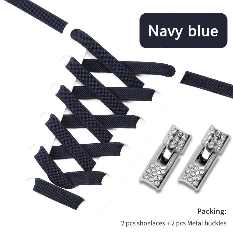 No Tie Shoe Laces Luxurious Diamond Cross Locks Shoelaces Without Ties Elastic Shoe Laces Sneakers Kids Adult Shoes Accessories