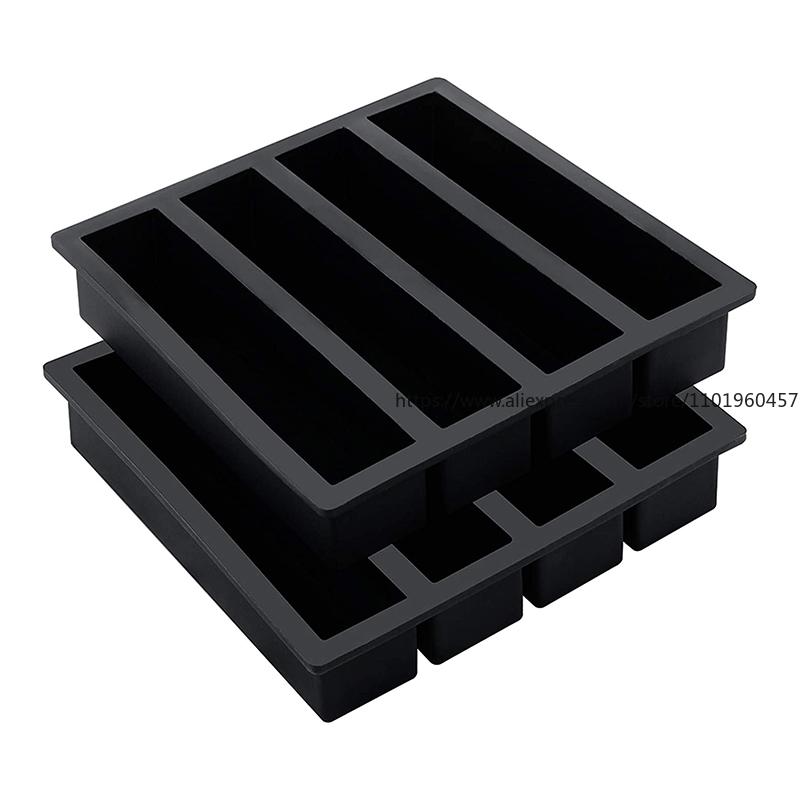 Ice Tray Rectangular Ice Mold Silicone Ice Tray  Making Tools Beer Drink Coffee Supplies Kitchen Accessories