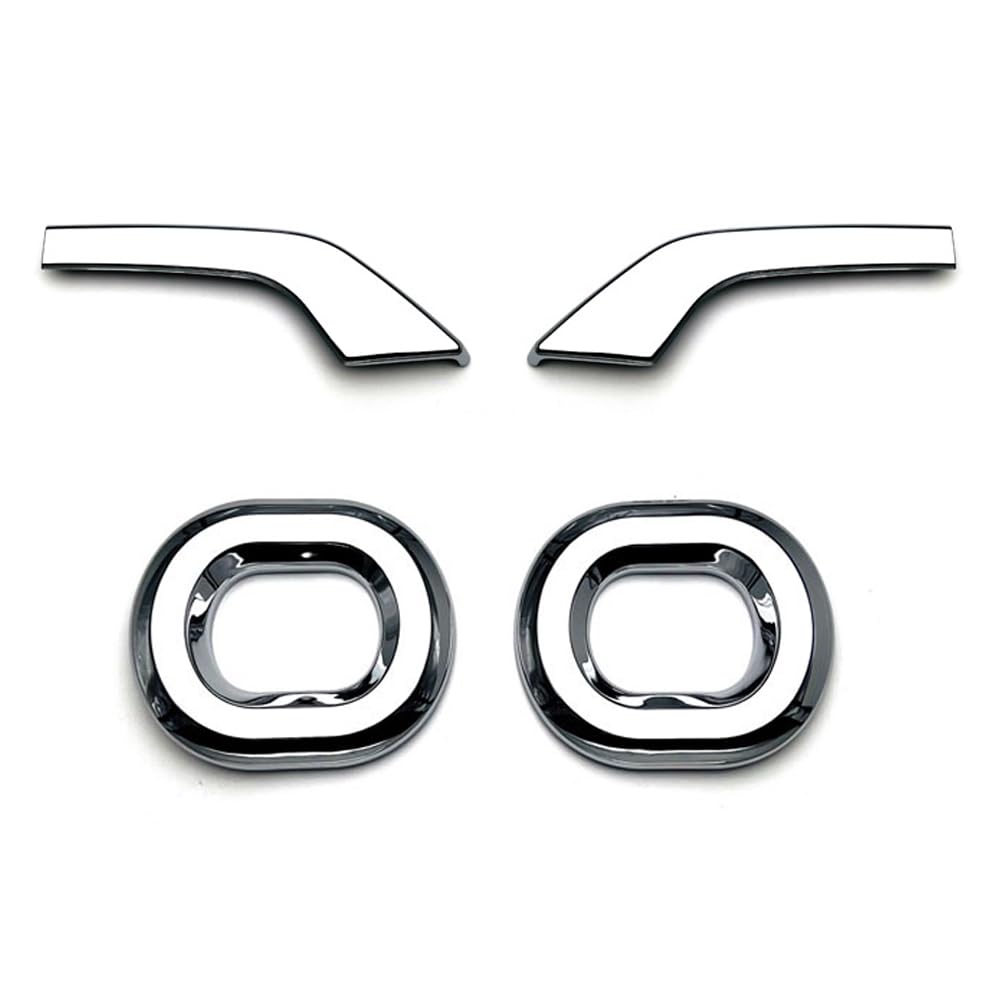 KMONDER Front Fog Garnish for Suzuki New Spacia Custom Fog Lamp Fog Eye Line Exterior Custom Hybrid Spacia Custom Compatible with mk54s (4-Piece Set)