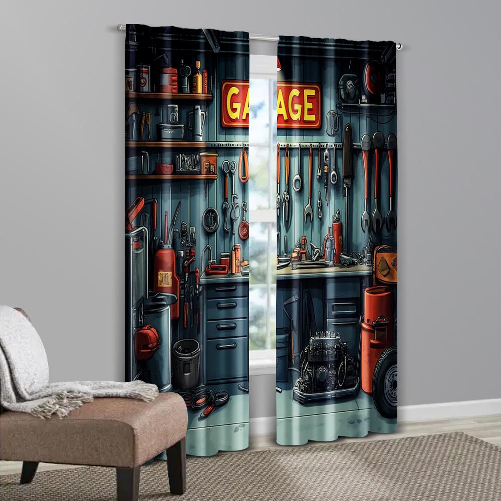 2 ks   Sada závěsů Vzorované závěsy Oprava auta Polyester Lze prát v pračce Polyester (bez tyče) Věci na úklid Použití do ložnice