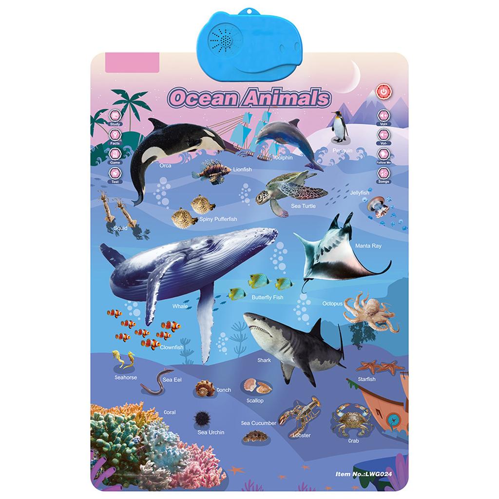 Diagramă de perete interactivă vorbitoare pentru copii Jucărie educativă pentru băieți și fete cu vârsta între 3-6 ani Jucărie distractivă pentru cogniție Alimentată cu baterii