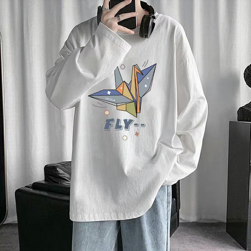Sweat à capuche imprimé décontracté ample pour homme, haut à manches longues et col rond pour le printemps et l'automne