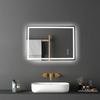 LED Bathroom Mirror 3 Color Anti-fog Wall Mounted Vanity Mirror 70 X 100cm