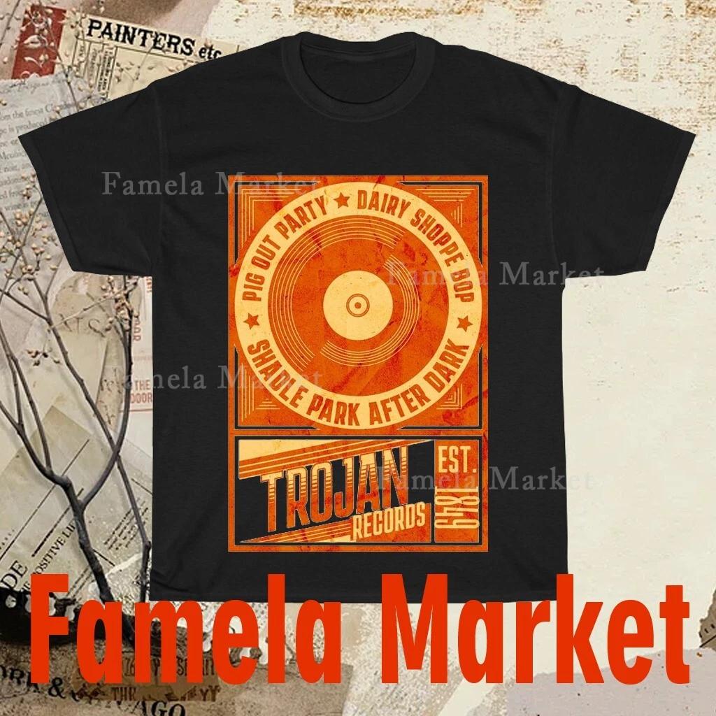 

Trojan Records Classic 2 Logo TEE T-Shirt Funny American Size S to 5XL T-Shirt S