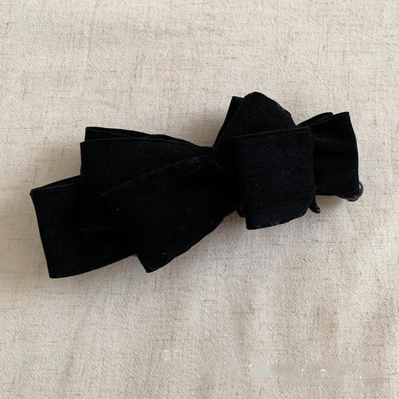 High-End Multi-Layer Bow Banana Clip Hairpin Ponytail Barrettes Headwear Hairbows For Girls Hair Accessories