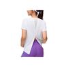 SAUCONY Logo Letter Back Slit Design Round Neck Short Sleeve T-Shirt Women T-Shirt Pearl-White SC1249033B-WT02