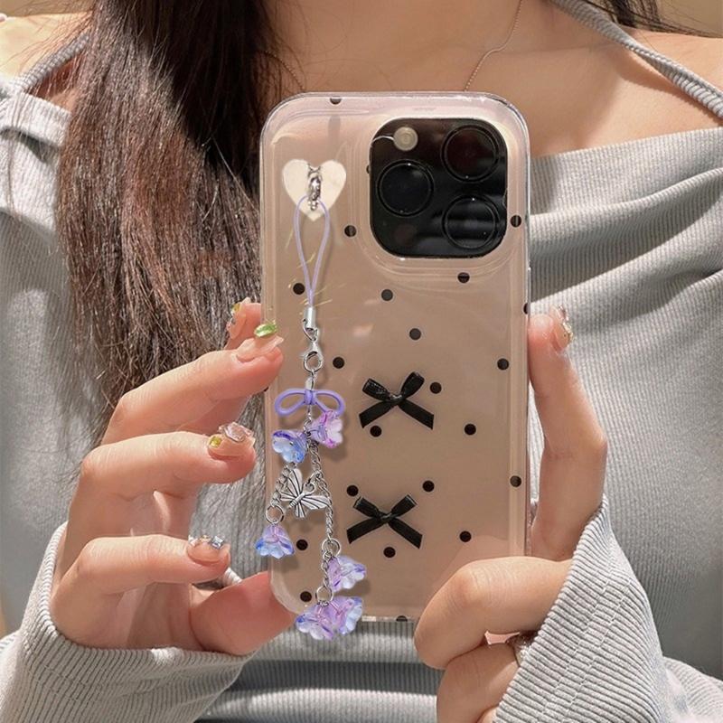 Stylish Phone Lanyard Fashionable Keychain Lilys of the Valley Flower Phone Chain Flower Camera Charm for Everyday Use