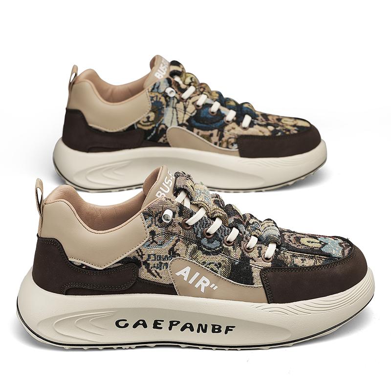 

Новые мужские кроссовки, модная повседневная обувь для мужчин, обувь на платформе со шнуровкой, удобная обувь для бега 36