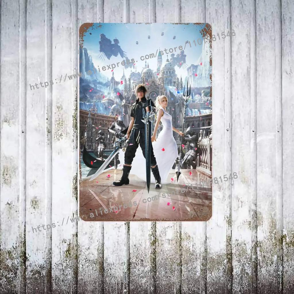 Final Fantasy Tactics The Lying Heart Poster Vintage Tin Metal Sign Decorative Plaque for Pub Bar Man Cave Club Wall Decoration