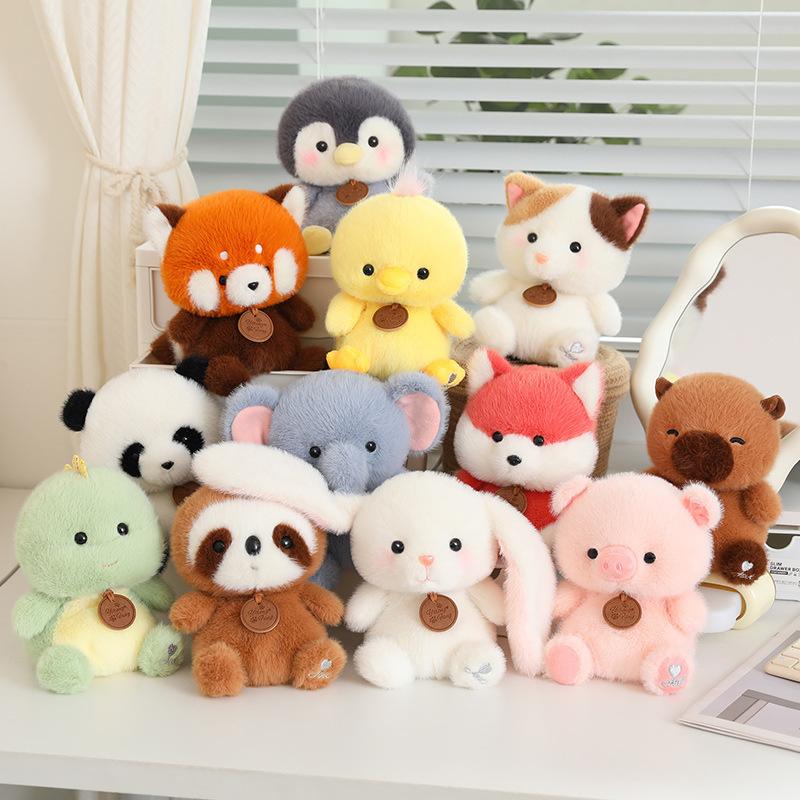 

Fragrant small doll capybara girl ornament cute plush toy table accompany play healing doll 17cm