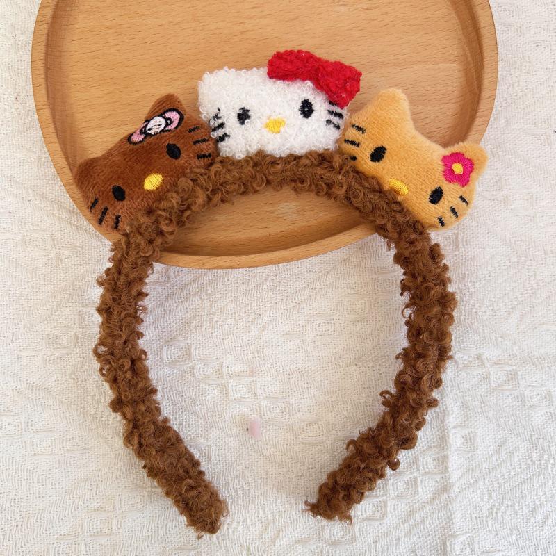 Cartoon Plush Headband: Cute Hair Accessory for Women & Kids, Perfect for Face Washing