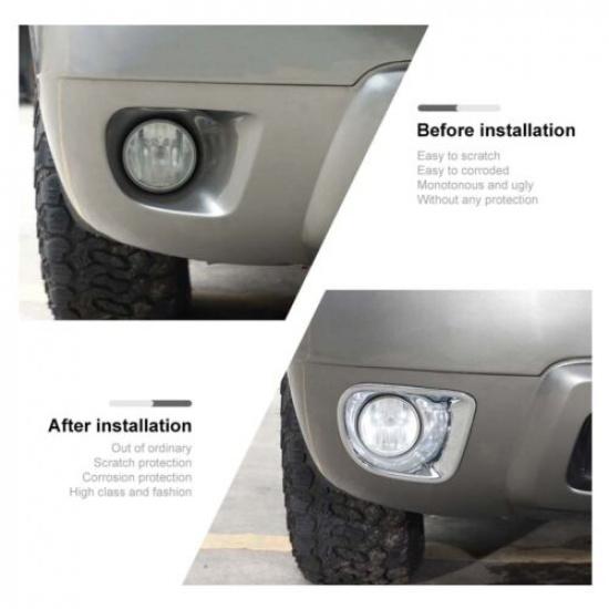 Chrome Front Light Lamp Bezel Frame Trim Cover For Chevy Avalanche Tahoe 2007-13