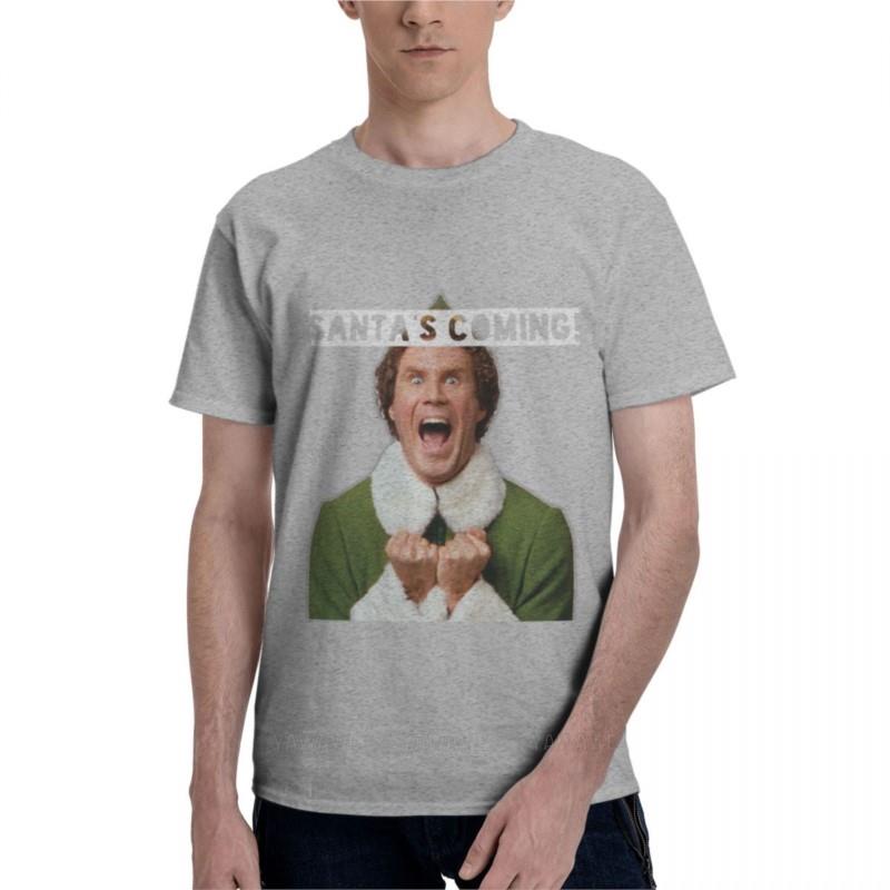 Elf Santas Coming Classic TShirt mens cotton t shirts t shirt for men mens big and tall t shirts S