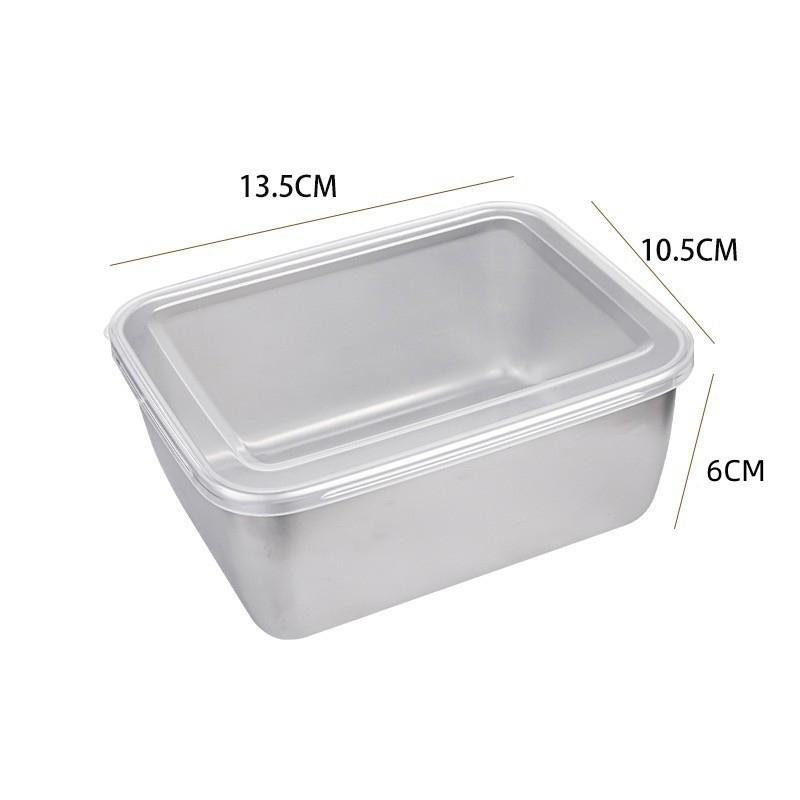 

Коробка для хранения свежих продуктов из нержавеющей стали, герметичный контейнер для хранения продуктов с крышкой, обеденный контейнер для еды Bento, инструмент для пикника на открытом воздухе и кемпинга