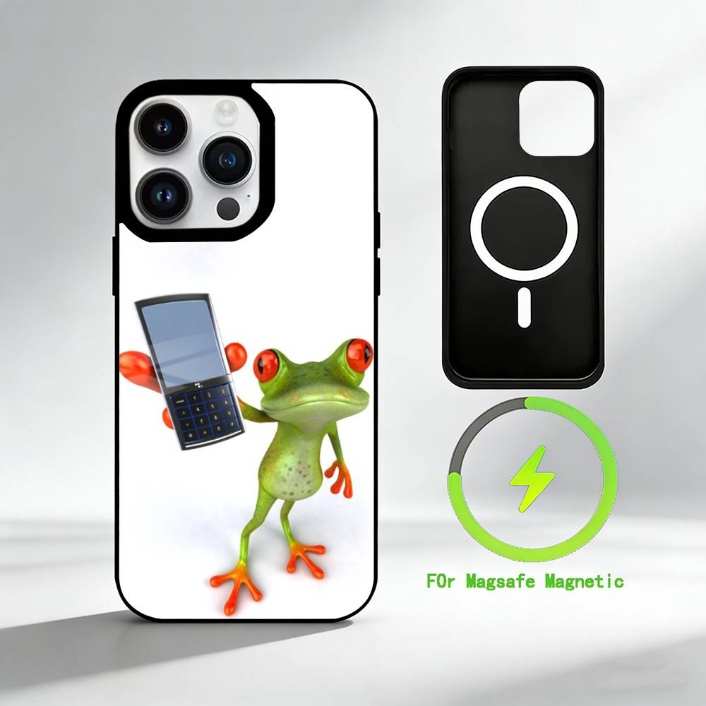 

A-Abstract A-art F-frog Phone Case For iPhone 17 16 15 14 13 12 Pro Max Plus for Mirror Wireless Magnetic Cover iPhone14Plus