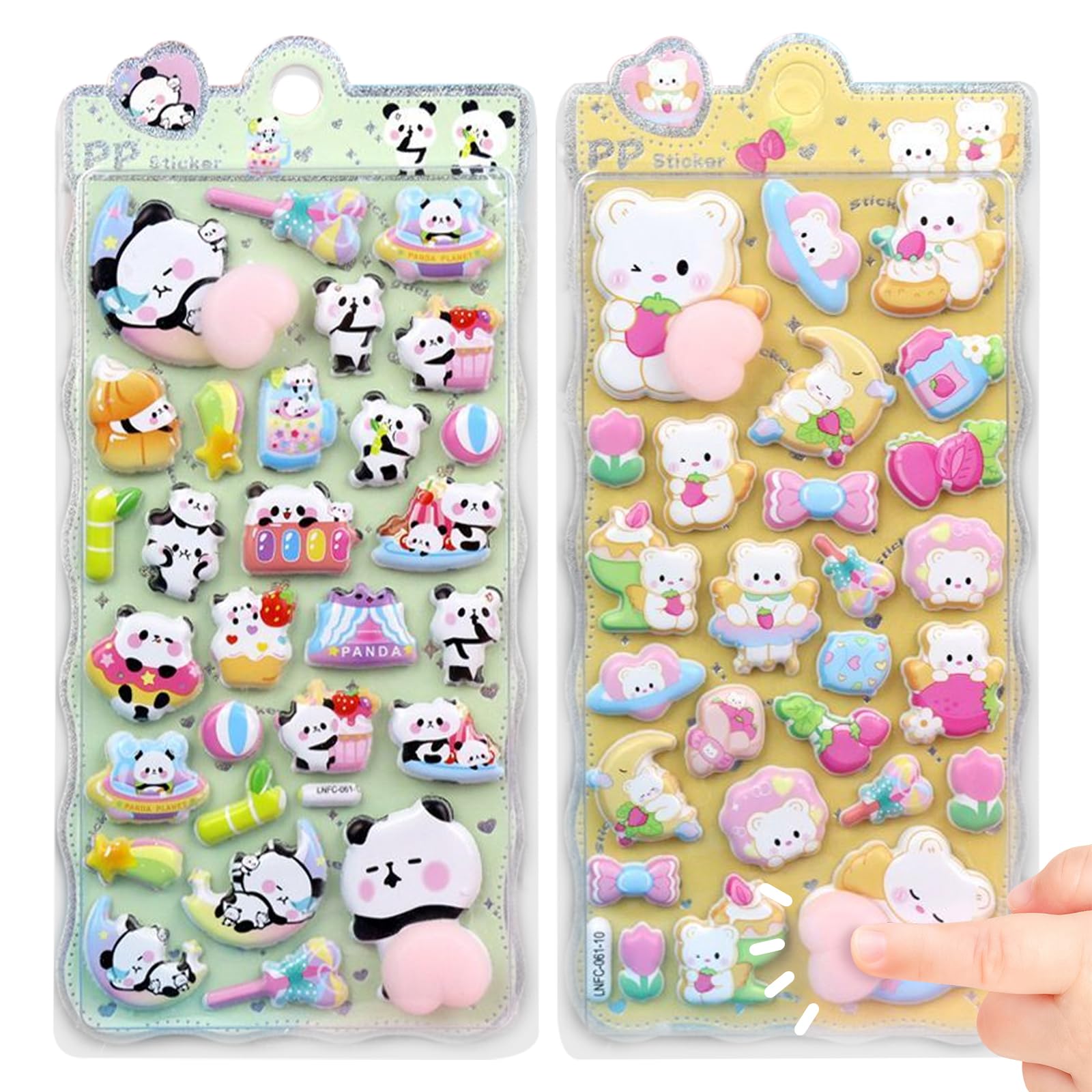 yowodana 3D Сквиши Наклейки на Попу Супер Стресс Поп Наклейки для Дневника Наклеек Награда Блестящие Декоративные Наклейки для Детей и DIY Декор для Воды и