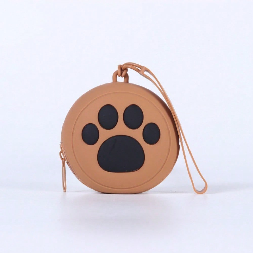 Portable Wrist Strap Storage Bag, Cute Key, Earphone Bag, Cartoon Cat Claw, Silicone Zipper, Change Storage Bag.