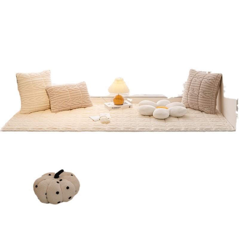Cream Wind Milk Fleece Bay Window Mat, Window Sill Mat  New Autumn And Winter Thickened Plush Transformation Artifact Seat Cushion