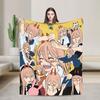 Reze layered manga Blankets Quality Super Warm Chainsaws Mans Throw Blanket Winter Picnic Home Decor Graphic Bedspread