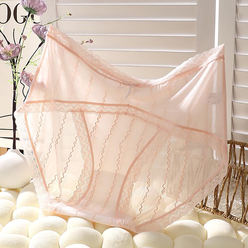 Sexy Slips in Übergröße mit hohem Schlitz und Schleife, nahtlose Triangel-Damenunterwäsche