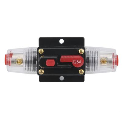 1224V 125A Stereo Audio Circuit Breaker Self Recovery Fuse Inline Holder for Car Boat