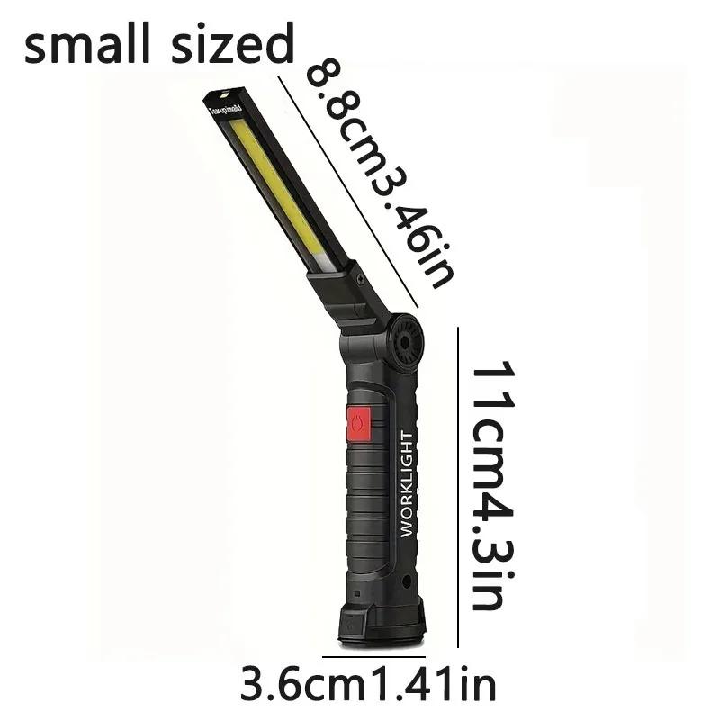 Portable COB High Power LED Flashlight USB Rechargeable Camping Lamp Torch Car Repairing Work Light Hanging Hook Magnet 5 Modes