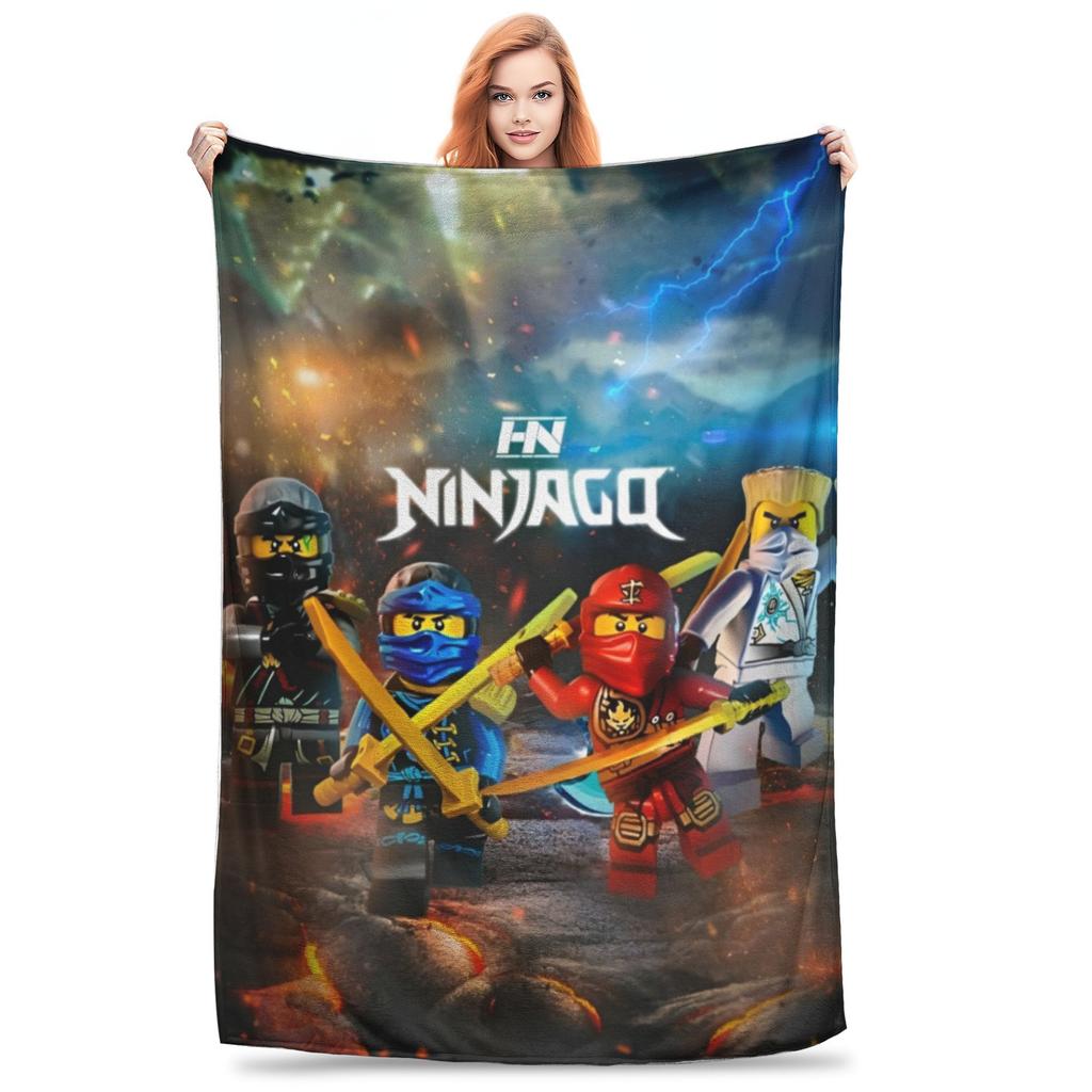 Ninjagos Blanket Cover  Flannel Throw Blankets Airplane Travel Decoration Ultra-Soft Warm Bedspreads