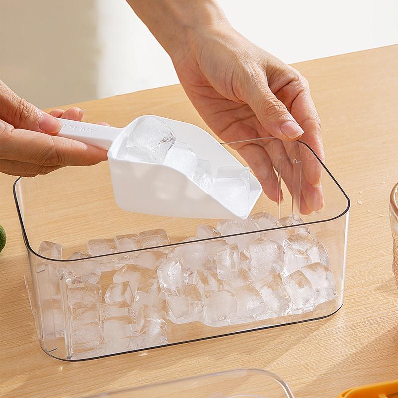 28 Grid Silicone Ice Cube Tray Mould With Lid Shovel Storage Box Remove With One Click Ice Maker DIY Whiskey Cocktail Tools