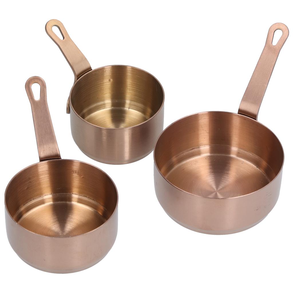 3pcs Sauce Cups Stainless Steel Sauce Dish with Handle for for Condiment Ketchup AppetizerRose Gold