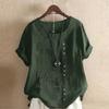 Women's Fashion Black Letters Prined Short Sleeve T-shirt Loose Cotton Shirt Casual Loose Summer Blouse Tops Plus Size